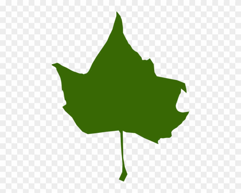 Torn Maple Leaf Dark Green Clip Art - Blade I Efterår Transparent #271935