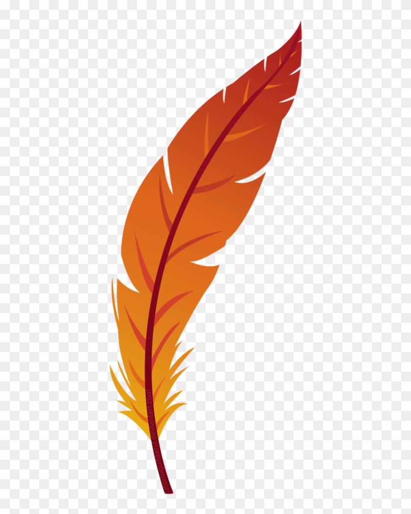 Feather By Pumpkinquartz - Orange Feather Png #271948