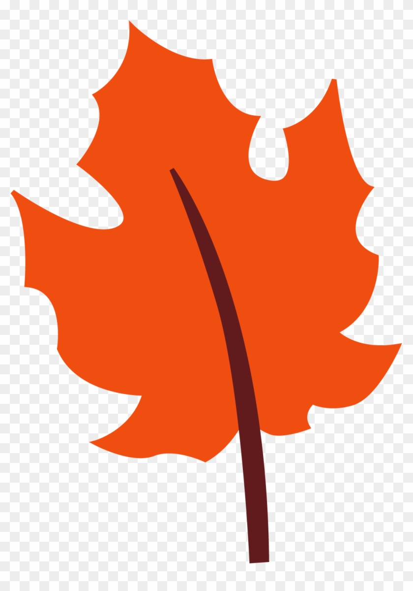 Fall Leaves Free Clip Art - Orange Fall Leaf Clipart #272011
