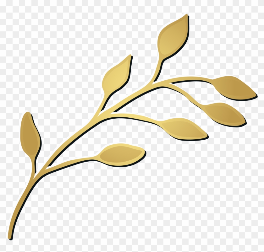 Branch Leaf Gold Clip Art - Branch Leaf Gold Clip Art #272120