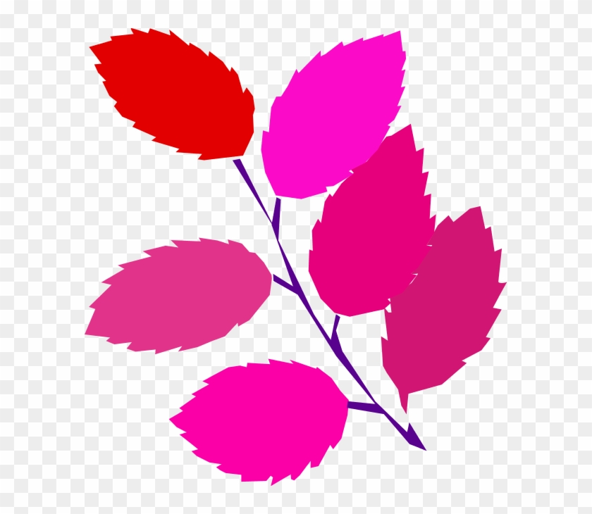 Pink Leaf Cliparts - Leaves Clipart Png Pink #272117