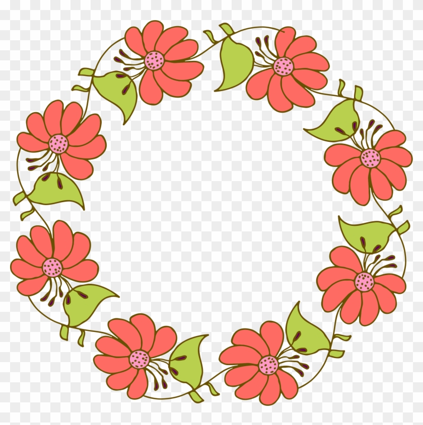 Flower Wreath Cartoon Clip Art - Flower Wreath Cartoon Clip Art #272225
