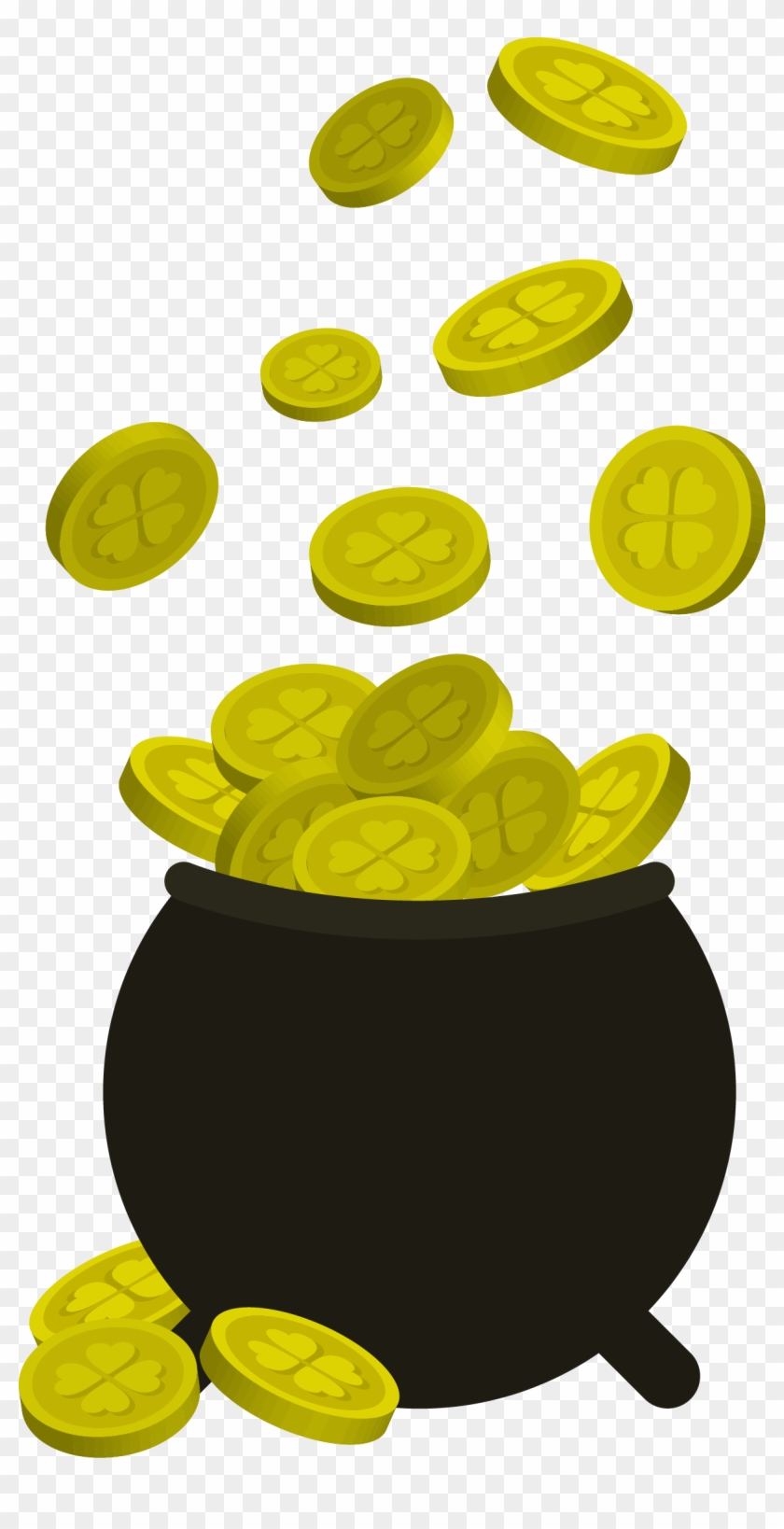 Vector Flat Gold Coin Bottle Png Picture - Portable Network Graphics #272209