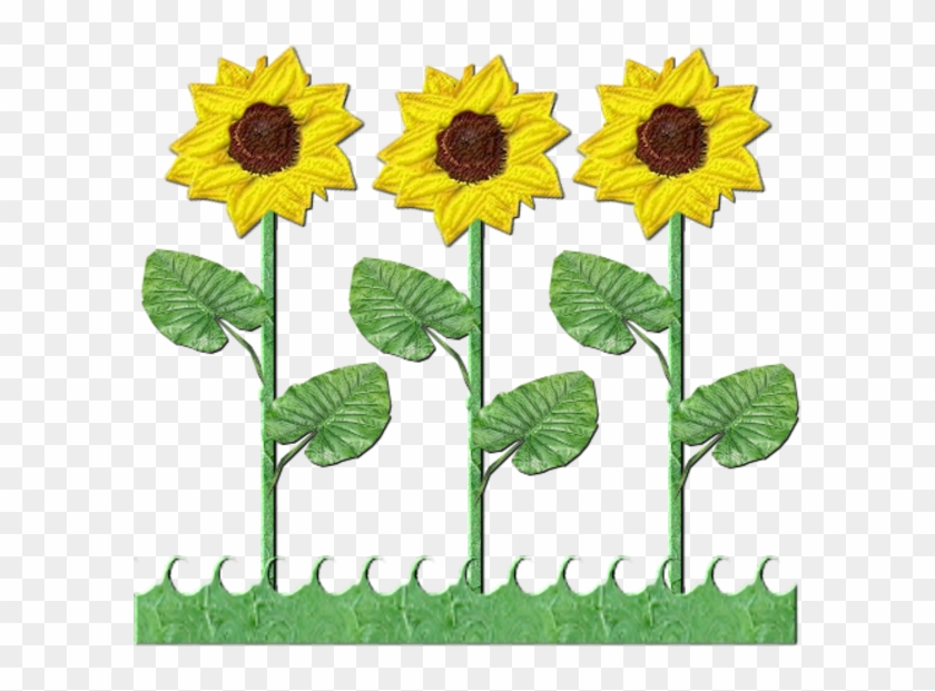 Flower Row Clipart - Cartoon Row Of Flowers #272236