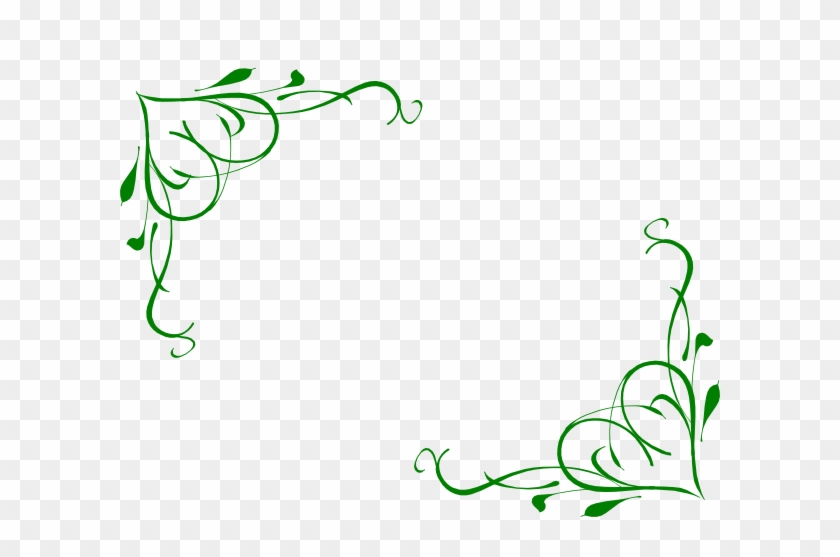 How To Set Use Cheryl Corner Frame Green Svg Vector - Purple Flowers Clip Art Border #272260