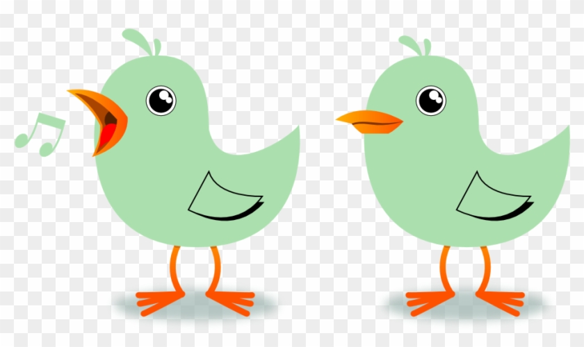 Twitter Birds Singing Musical Celadon Dingle Peacesymbol - 2 Little Dicky Birds Clipart #272284