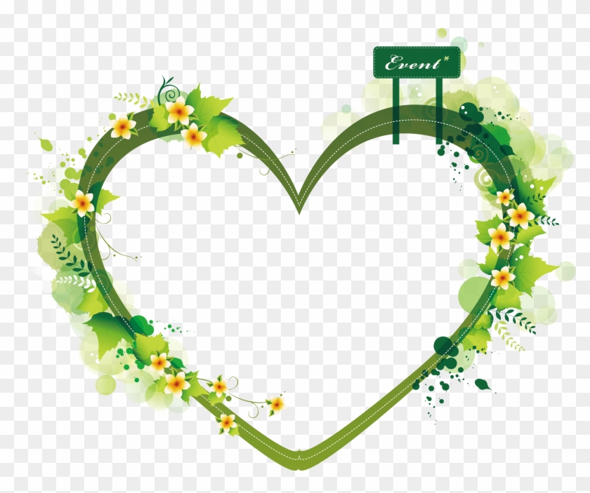 Euclidean Vector Heart Clip Art - Green Heart Photo Frame #272323