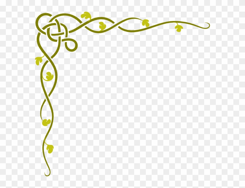 Elegance Clipart Vine Leaves - Gold Corner Border Png #272345