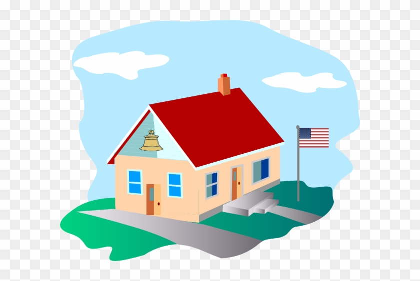 Schoolhouse School House Clip Art At Vector Clip Art - House Clip Art #272401