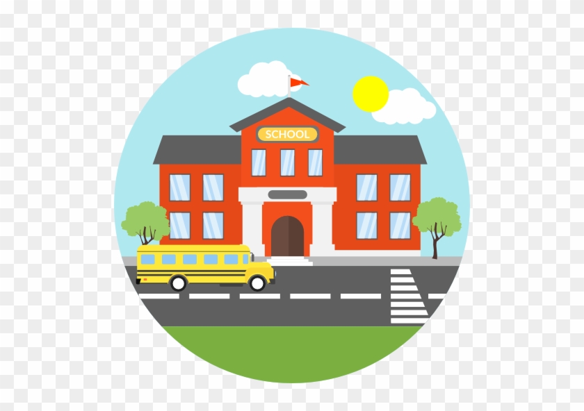 School Free Icon - Cartoon School Png #272456