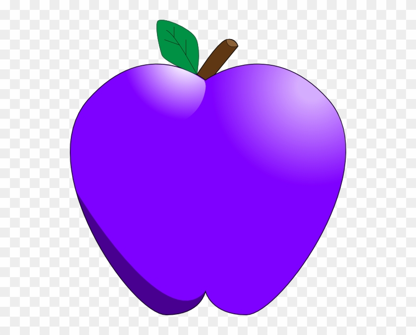 Violet Apple Clip Art - Cartoon Apple .png #272474