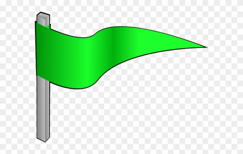 Simple Flag On A Pole Vector Clip Art Oebqqz Clipart - Clip Art Green Flag #272477