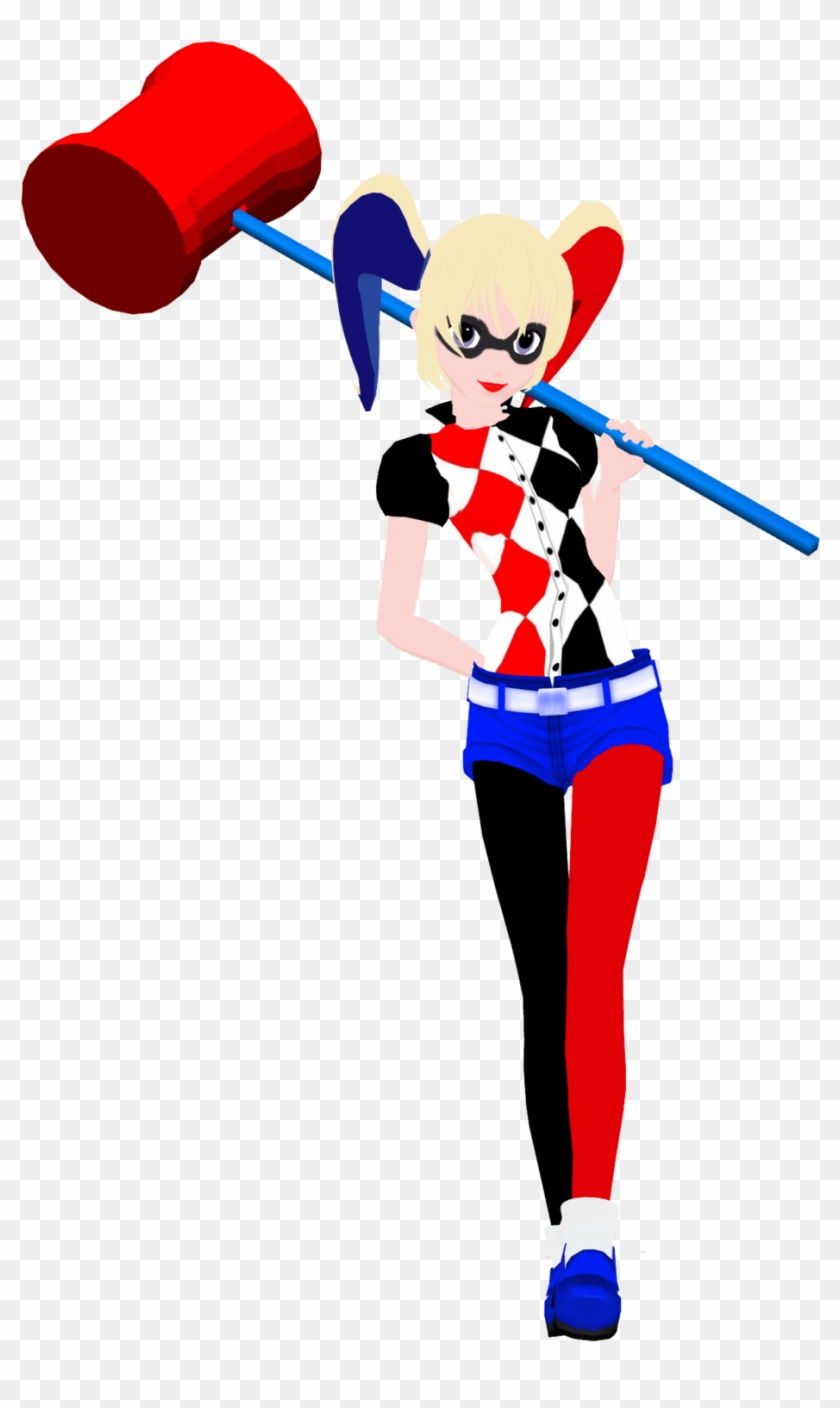 Mmd - Dc Superhero Girls Harley Quinn With Hammer #272551