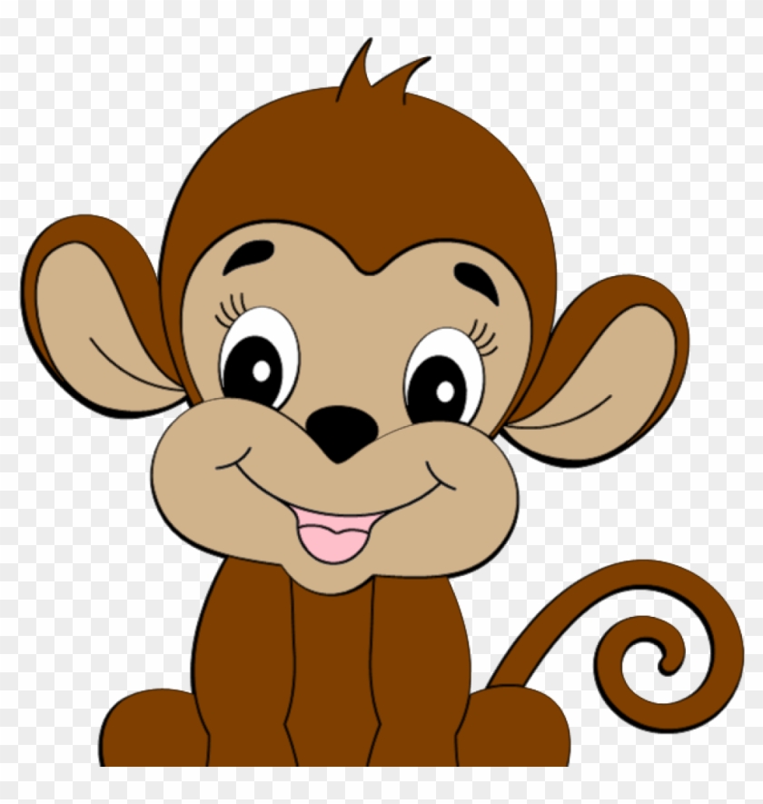 Cute Monkey Clipart Is Credited To Colorful Cliparts - Cute Baby Monkey Embroidery Design #272671