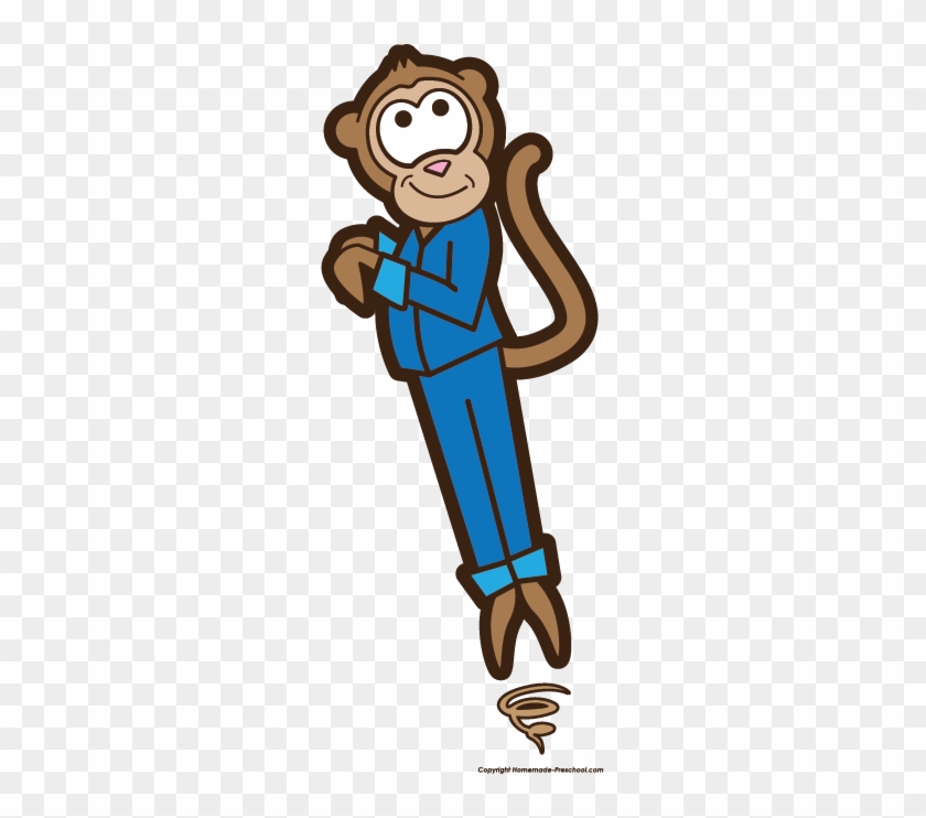 Free Monkey Clipart - Jumping Monkey Clip Art #272682