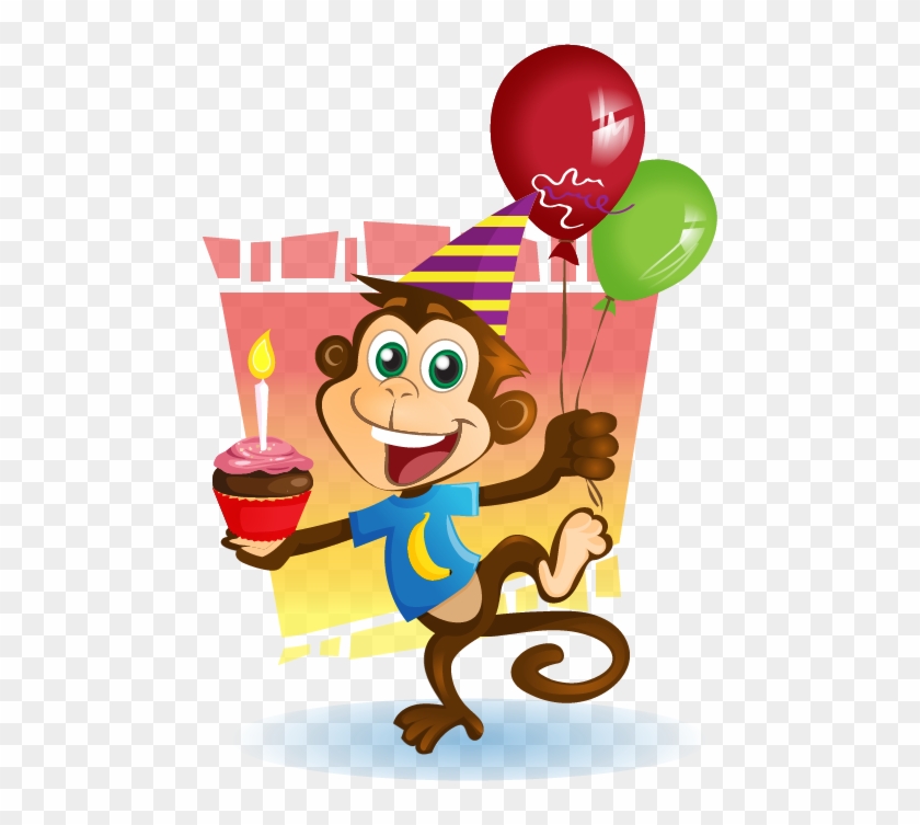 Birthday Clipart Monkey Pencil And In Color Clip Art - Free Birthday Monkey Cartoon #272683