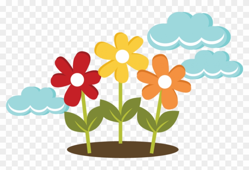Flowers With Clouds Svg S For Cutting Machines Flower - Flowers Svg #272693