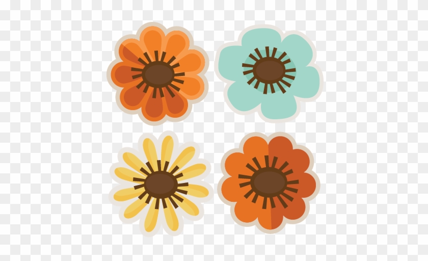 Assorted Fall Flowers Svg Cut Files Flower Scal Files - Scalable Vector Graphics #272702