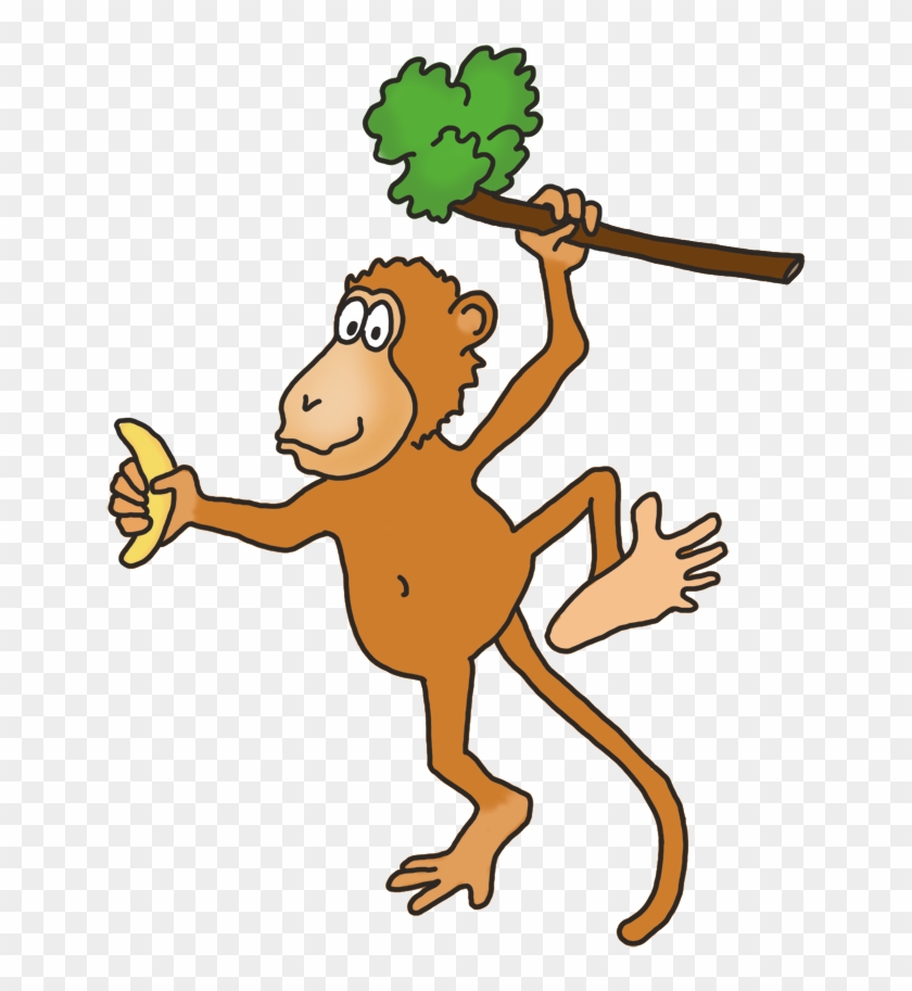 Funny Monkey Cliparts - Monkey & Bananas Clipart #272727