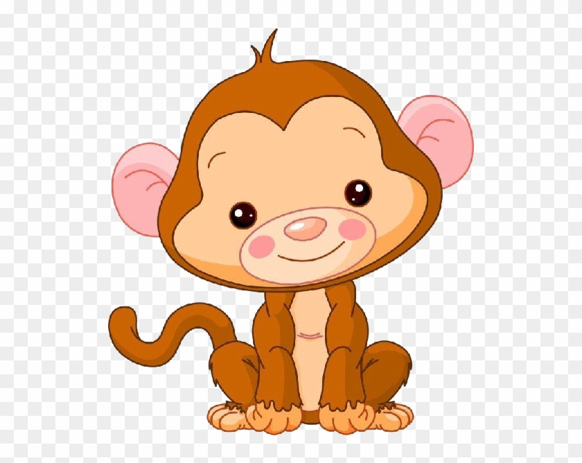 Fancy Baby Girl Monkey Cartoon Baby Monkey Clipart - Cute Baby Monkey Clipart #272734