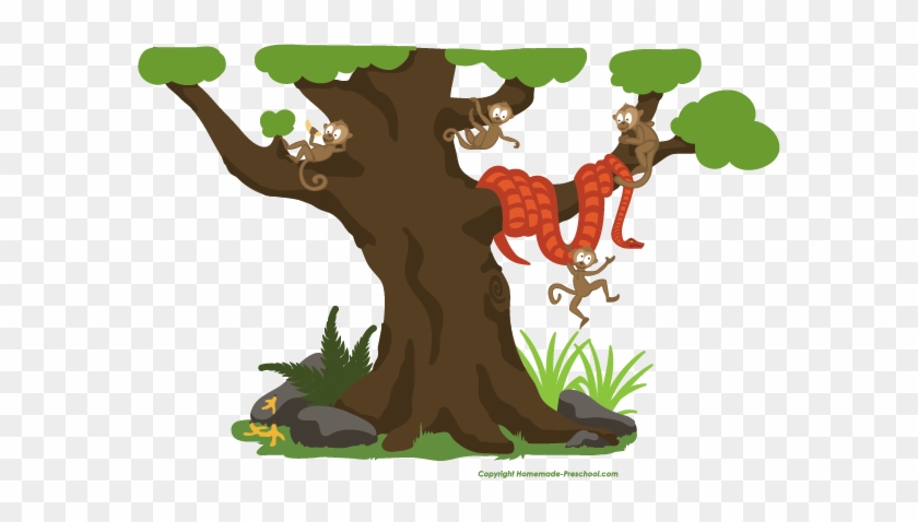 Monkeys In The Tree Clipart #272765