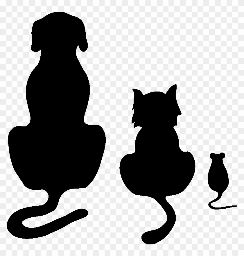 Silhouette Live Chat - Dog And Cat Silhouette Png #272769