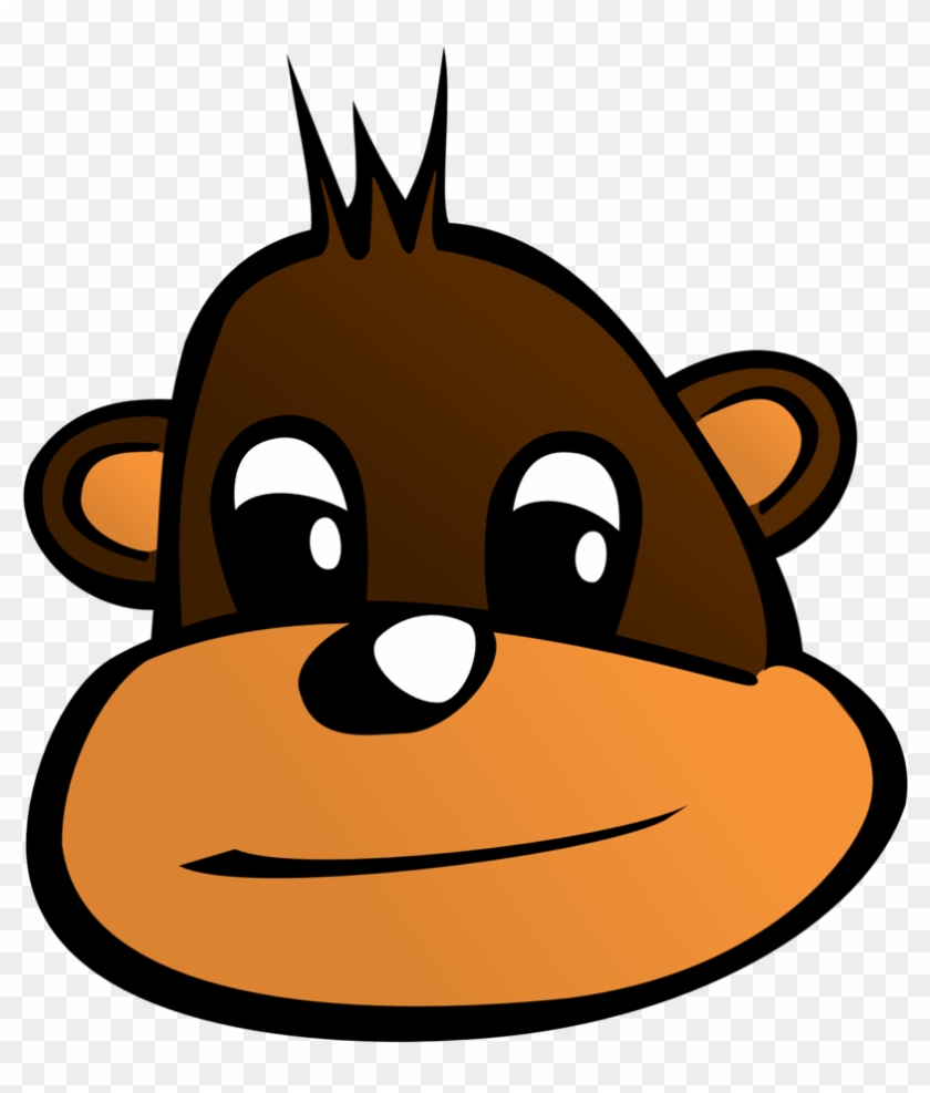 Funny Monkey Cliparts 10, - Cartoon Monkey Head #272781