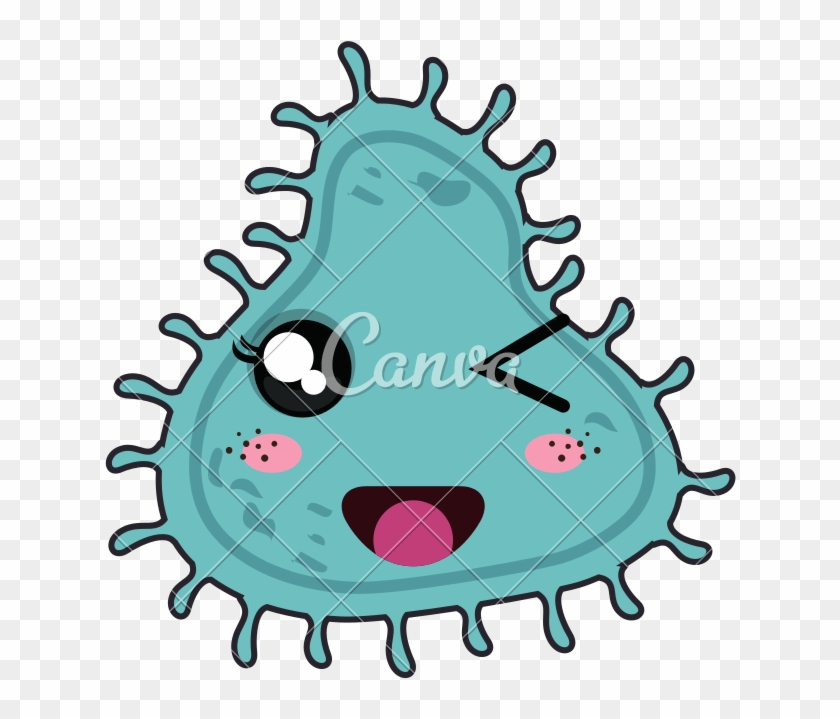 Bacteria Kawaii Cartoon - Happy Bacteria #272822
