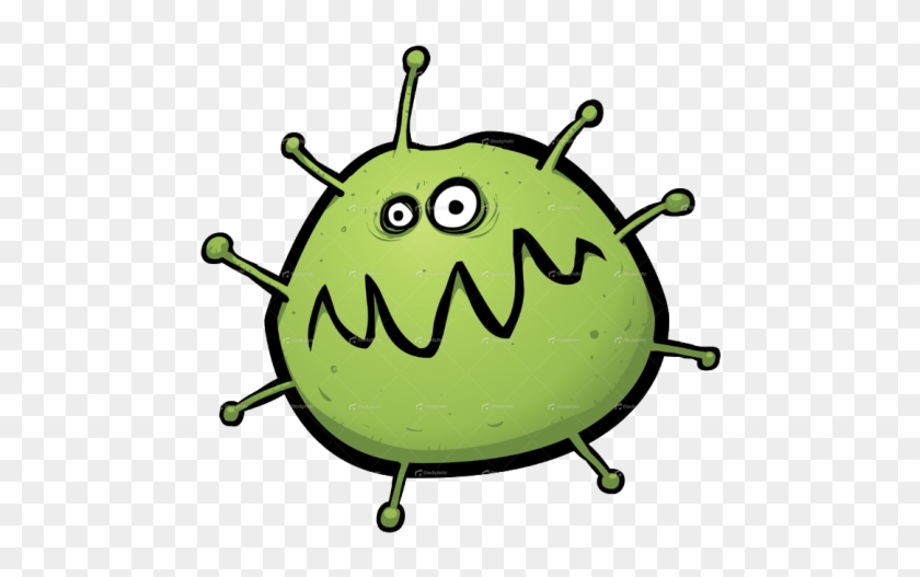 Awesome Virus Cartoon Virus Png Transparent Images - Monster Face Outline #272829
