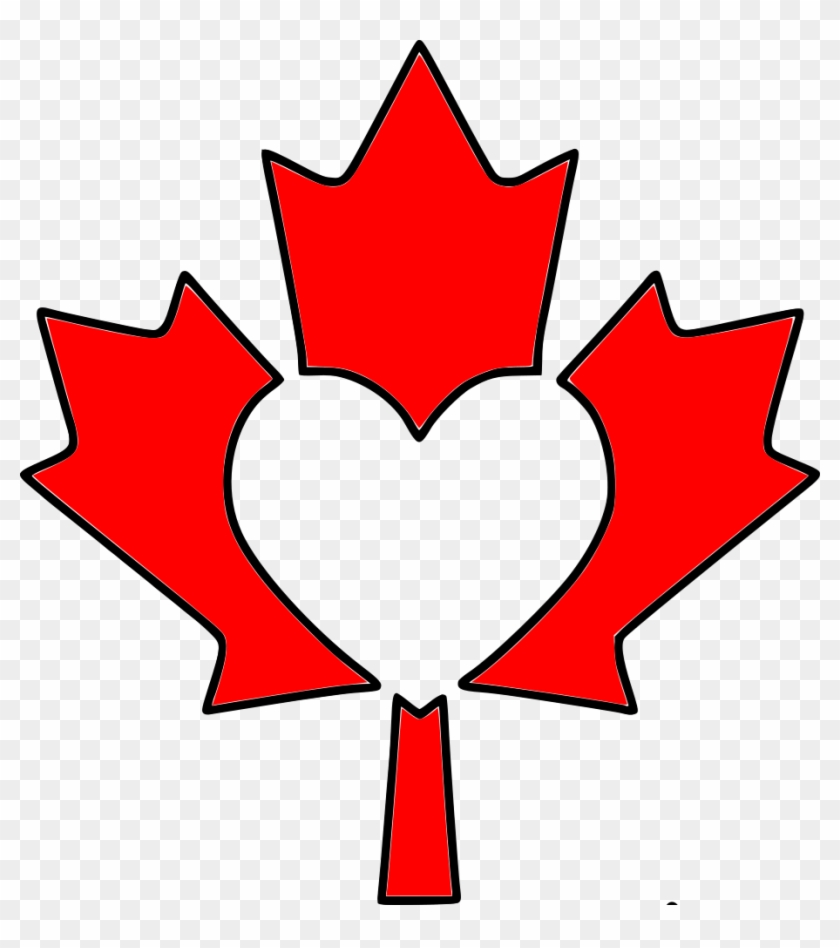 Canada Maple Leaf Heart Stencil - Fall Children's Church Crafts #272920