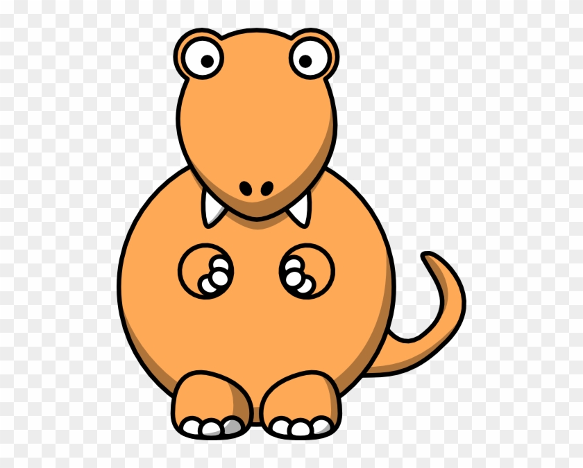 Orange Trex Clip Art At Clker Com Vector Clip Art Online - T Rex Clip Art #272951