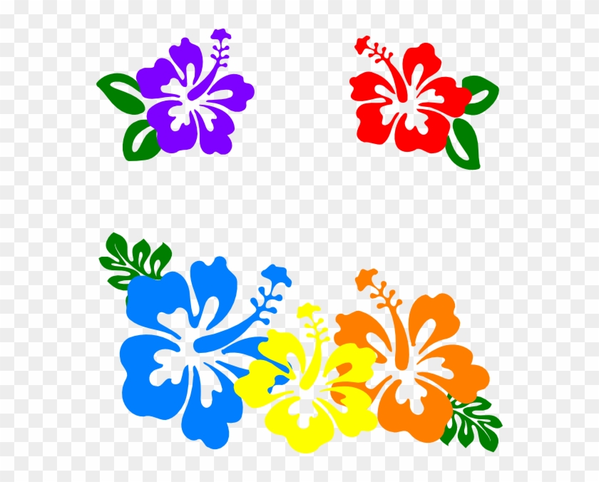 Blue Flower Clipart Hawaii Hibiscus - Clip Art Hawaiian Flowers #272968