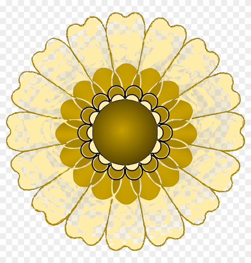 Single Flower Petal Clipart - Gold Flower Clip Art #273003