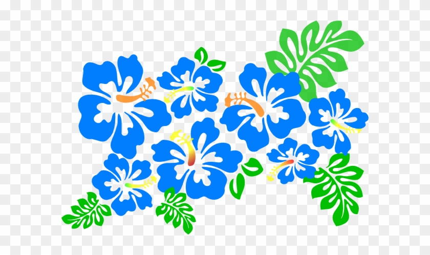 Blue Flower Clipart Lei Flower - Hibiscus Clip Art #273010