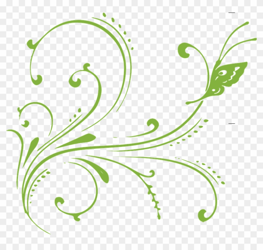 Flower Vine Clipart 22, - Traceable Pics Of Butterflies #273023