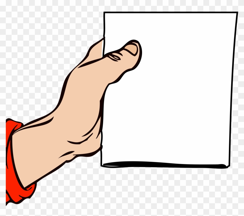 Take Out Clip Art Paper - Draw A Hand Holding Paper #273043