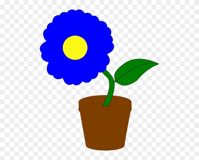 Blue Flower In A Pot Clipart #273067