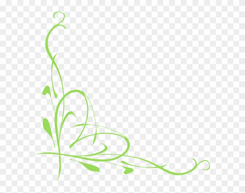 Heart Vine Green 2 Clip Art - Esquina Decoradas #273145