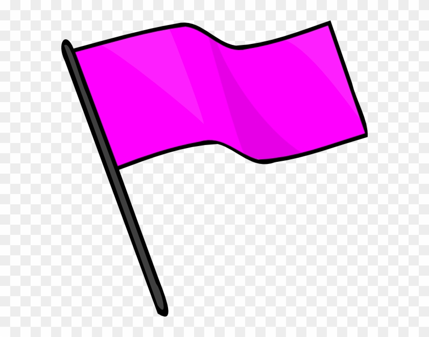 Pink Flag Clip Art At Clker - Pink Flag Clipart Png #273153