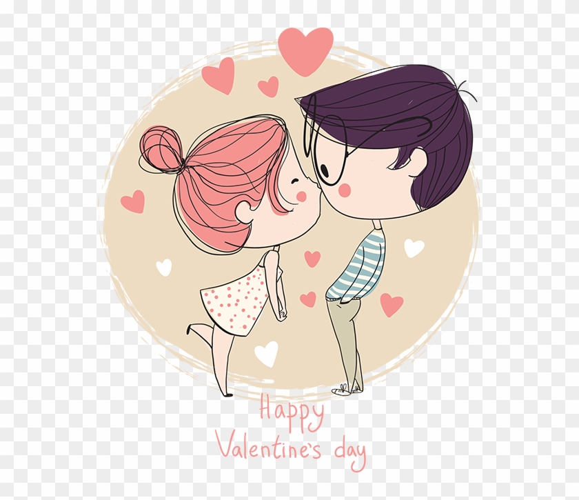 Lovers Boy And A Girl On A Scooter - Love Couple Vector Png #273178