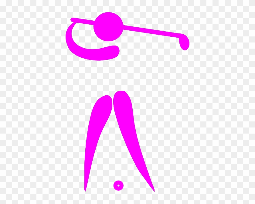 Pink Lady Golfer Clip Art - Pink Golf Clip Art #273196