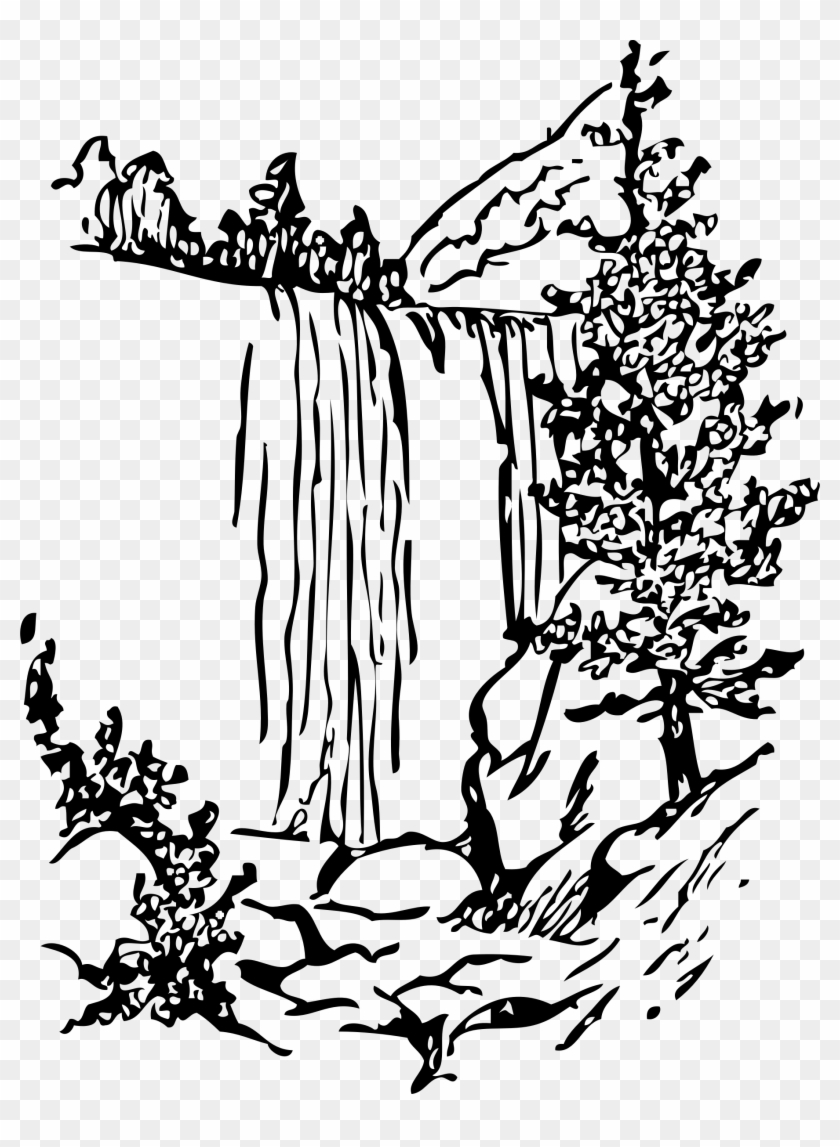 Niagara Falls Waterfall Drawing Clip Art - Waterfall Black And White Clipart #273215