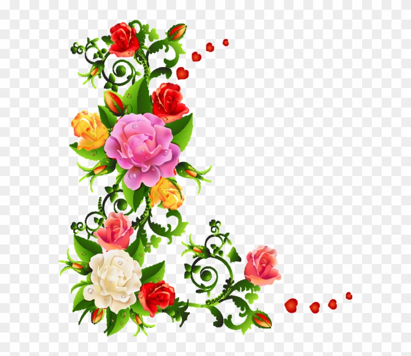 Corners, Corners, Edges - Flower Corner Border Design #273521