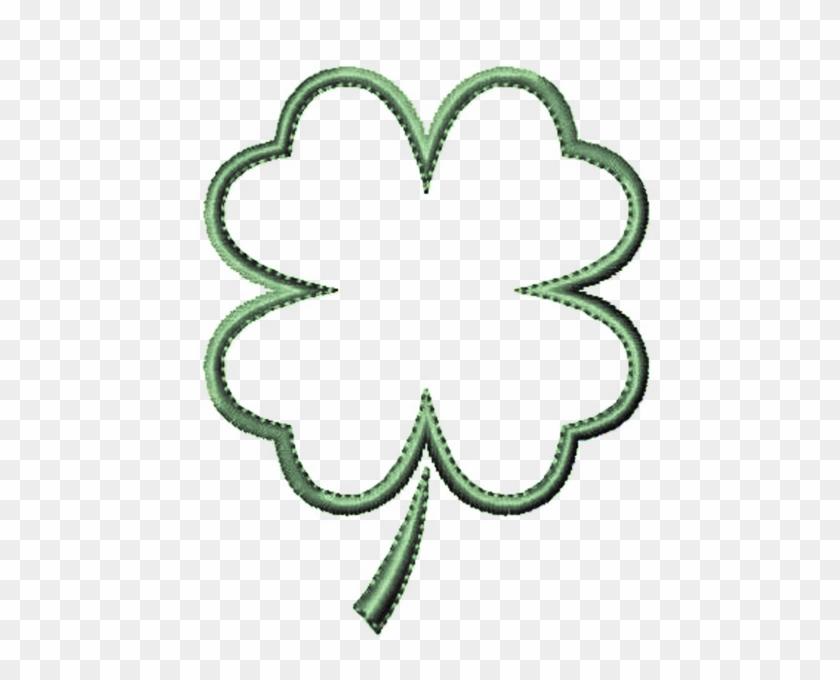 4 Leaf Clover Clipart Of Shamrocks And Four C Clipartix - Four Leaf Clover Outline #273627