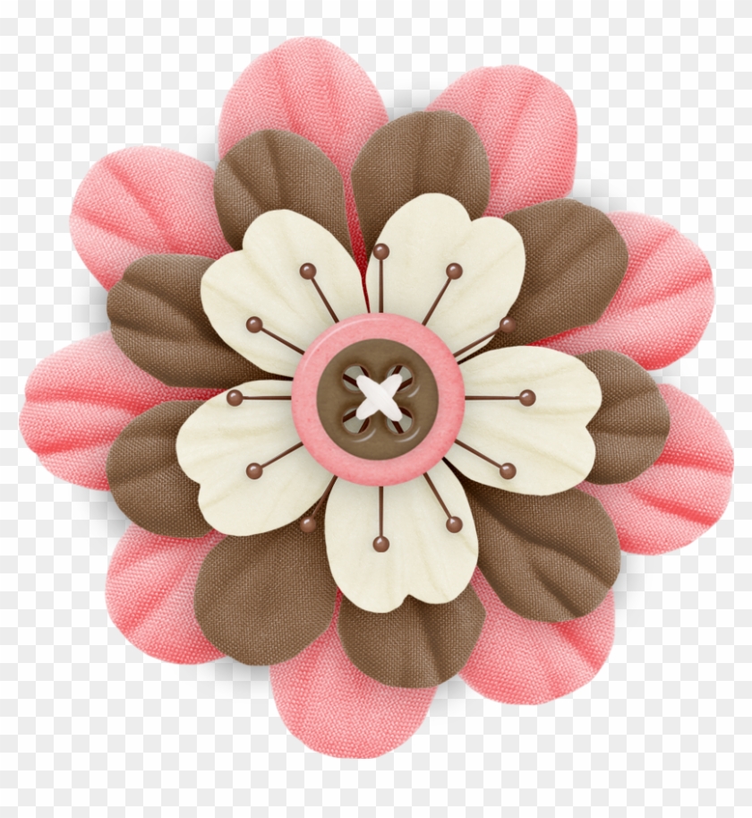 Cute Cliparts ❤ Pink And Brown Flower - Cute Cliparts ❤ Pink And Brown Flower #273645