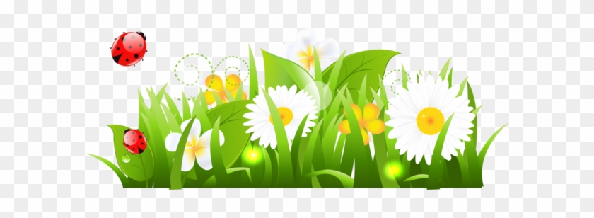 Grass And Flowers Clipart #273692