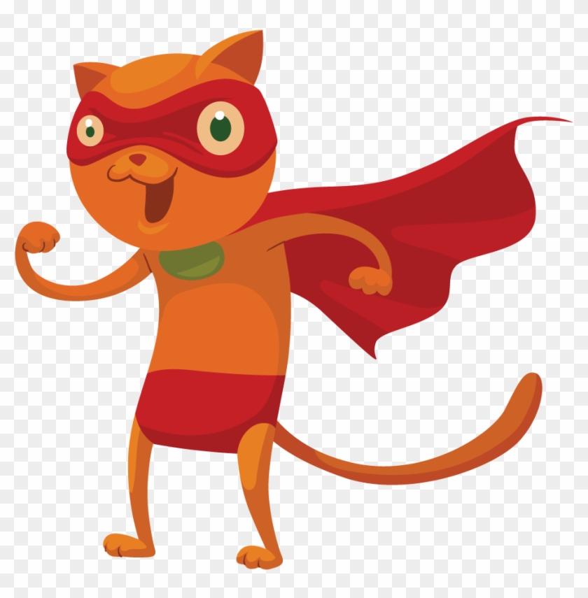 Cat Clipart Superhero - Superhero Cat Clipart #273837