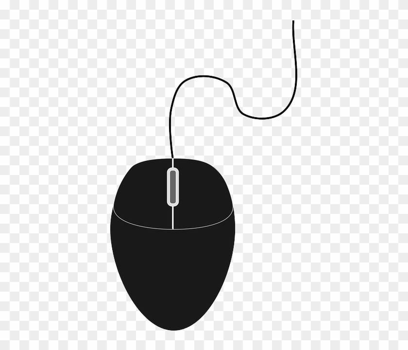 Black Mouse, Device, Control, Computer, Black - Computer Mouse Vector Png #273904