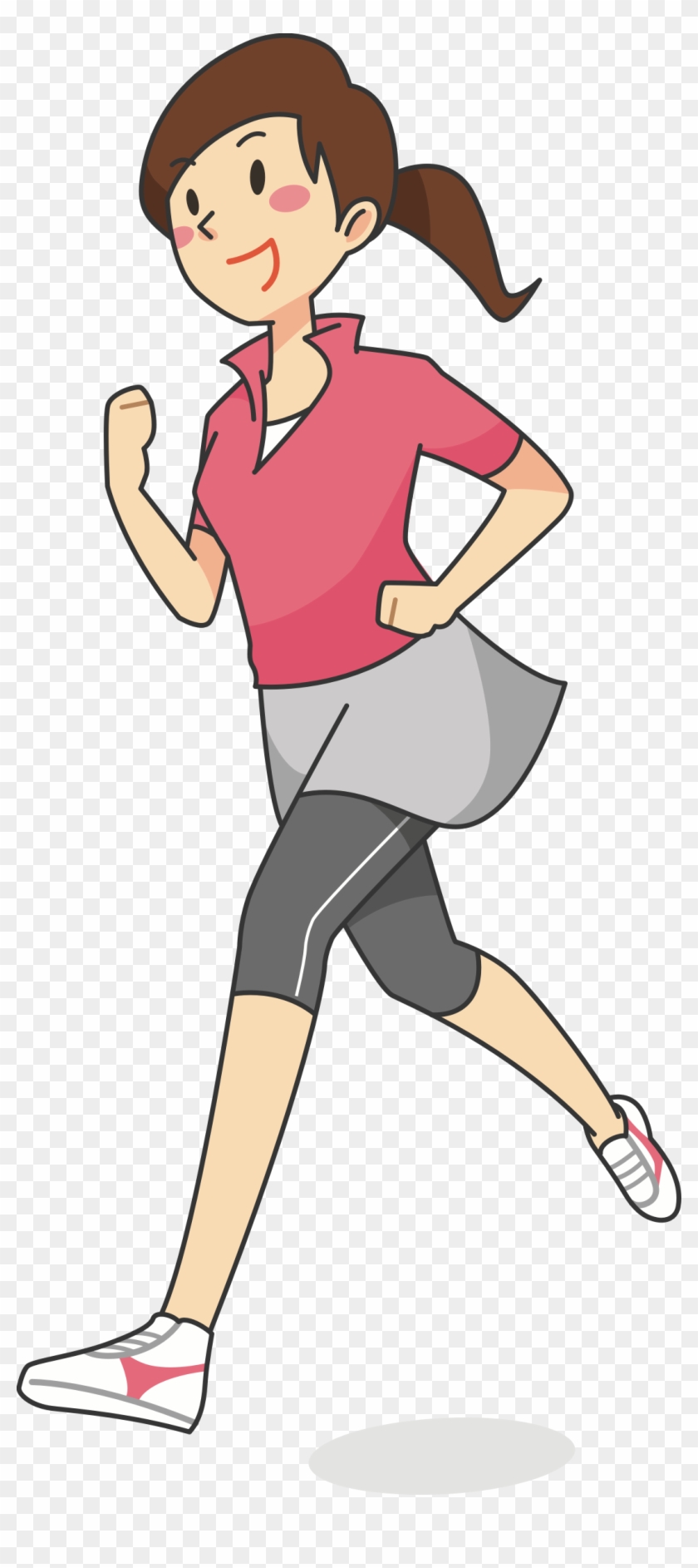 Big Image - Woman Running Clipart #273952