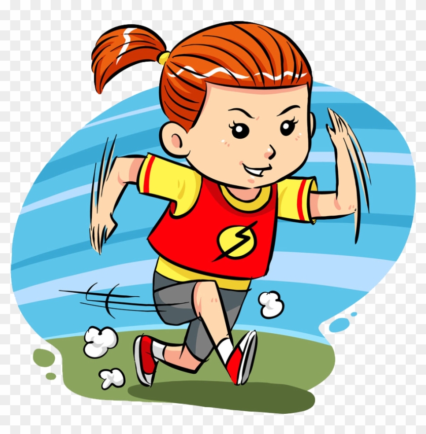 Running Cartoon Clip Art - Girl Running Cartoon #273965